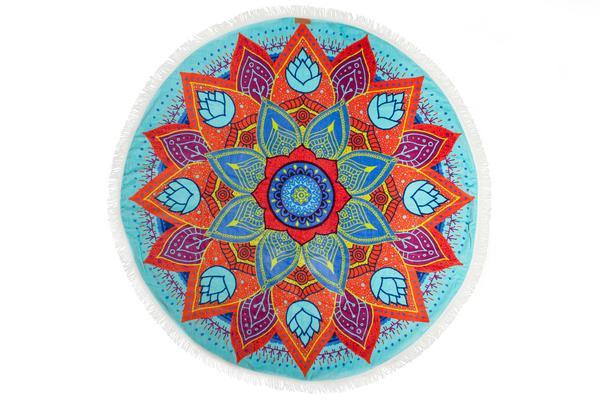 Beach Mandala Round Towel
