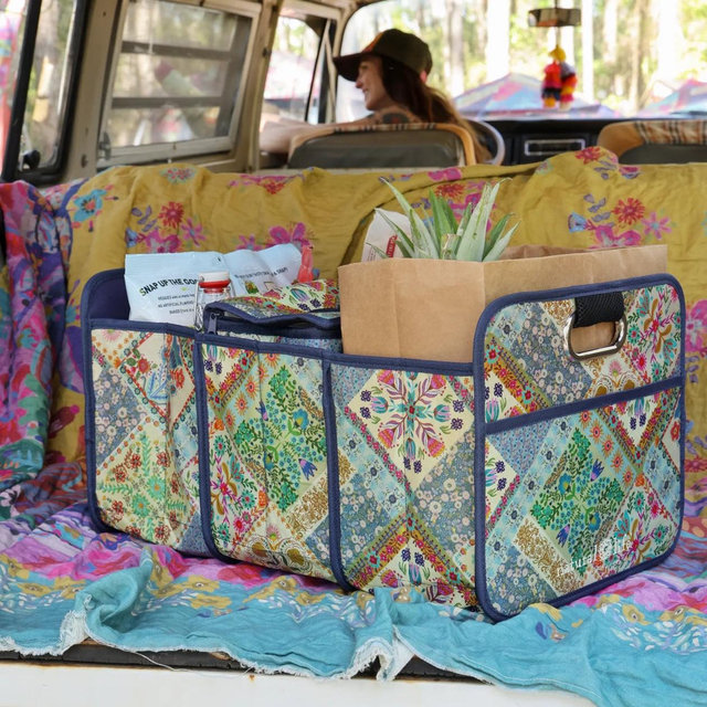 Car Trunk Organizer - Mandala Folk Patchwork