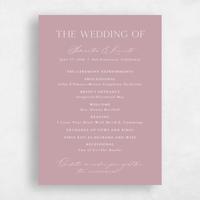 Pink Wedding Program - Manarola