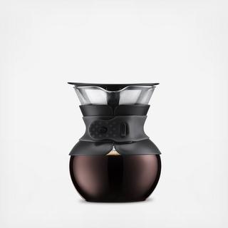 Single Serve Pour Over Coffee Maker with Permanent Filter