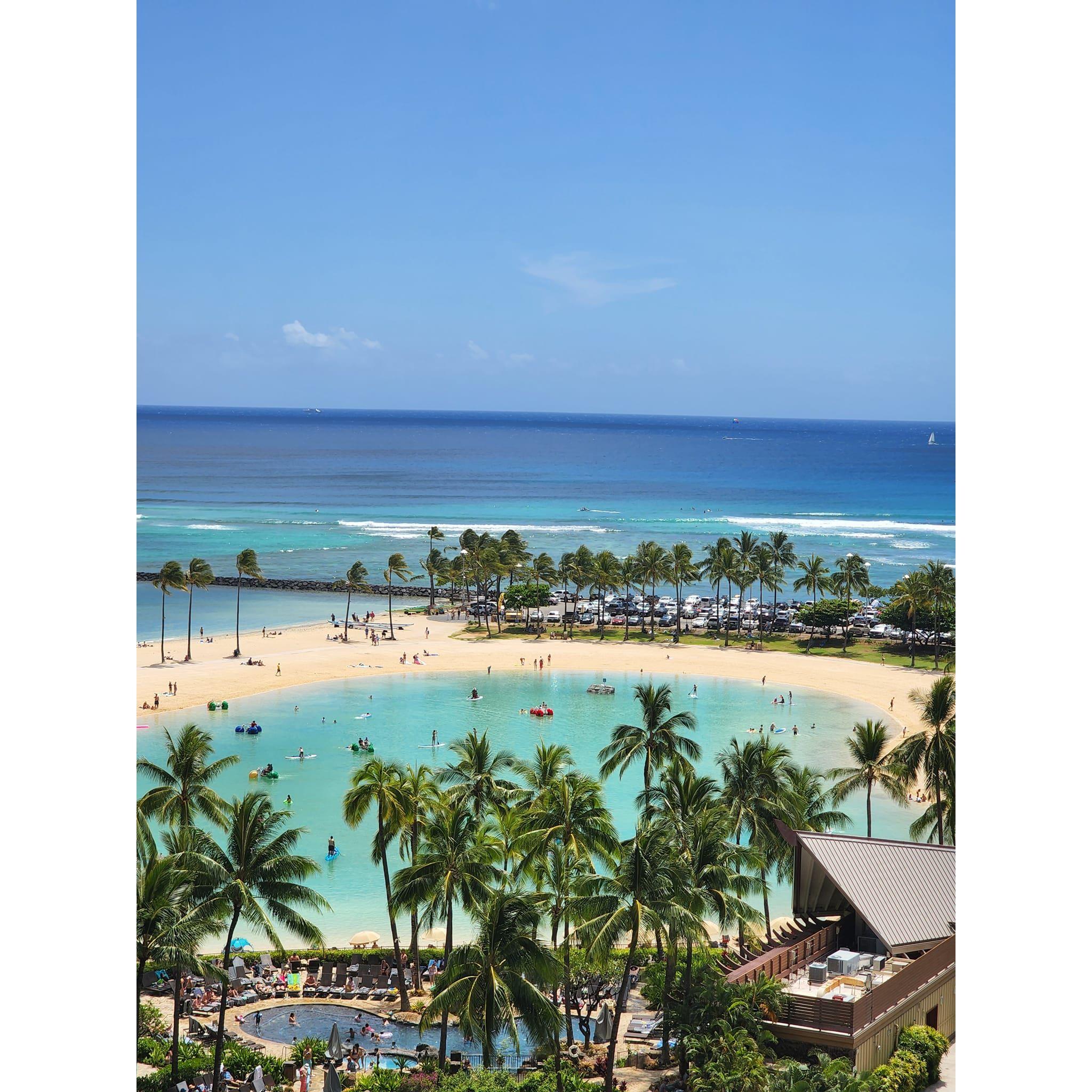Our view from our condo in Honolulu where he asked me to marry him