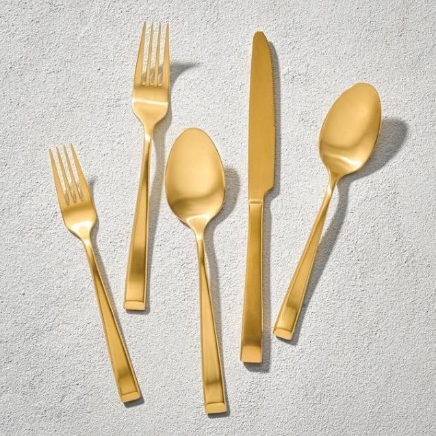 Royal Gifts Exclusives Vikko Dine - Autumn Brushed Gold 18/10 - 20pc Flatware Set