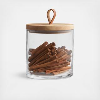 Tomos Glass Canister with Wood Lid