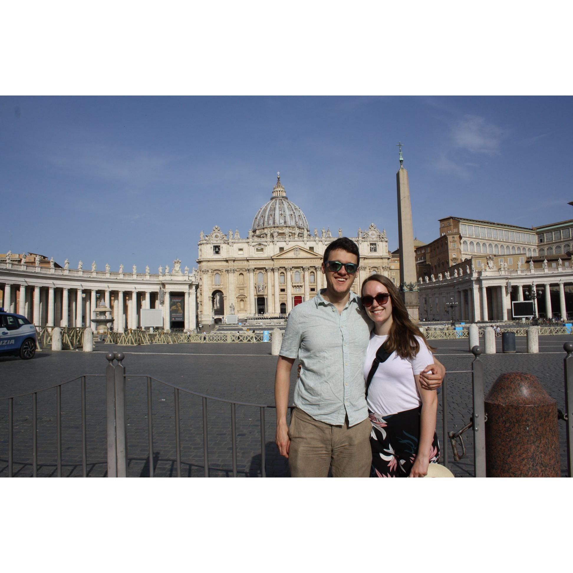 In front of The Vatican