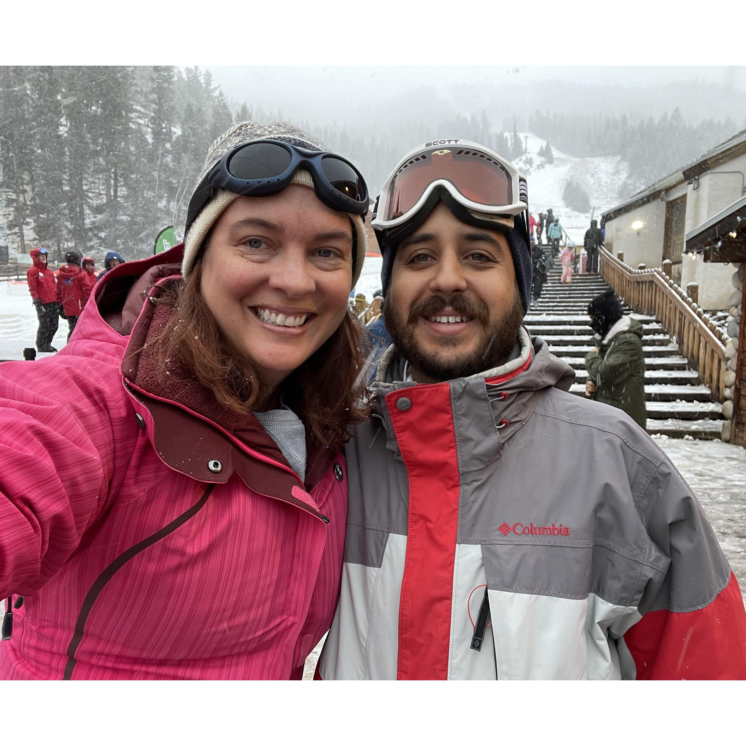 Bryan's first time seeing snow!