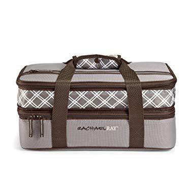 Rachael Ray 5051RR2582 Expandable Lasagna Lugger, 16.5” X 10.5” X 6.8”, Sea Salt