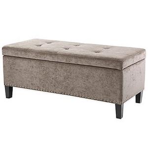 Madison Park Shandra ll Storage Bench in Taupe