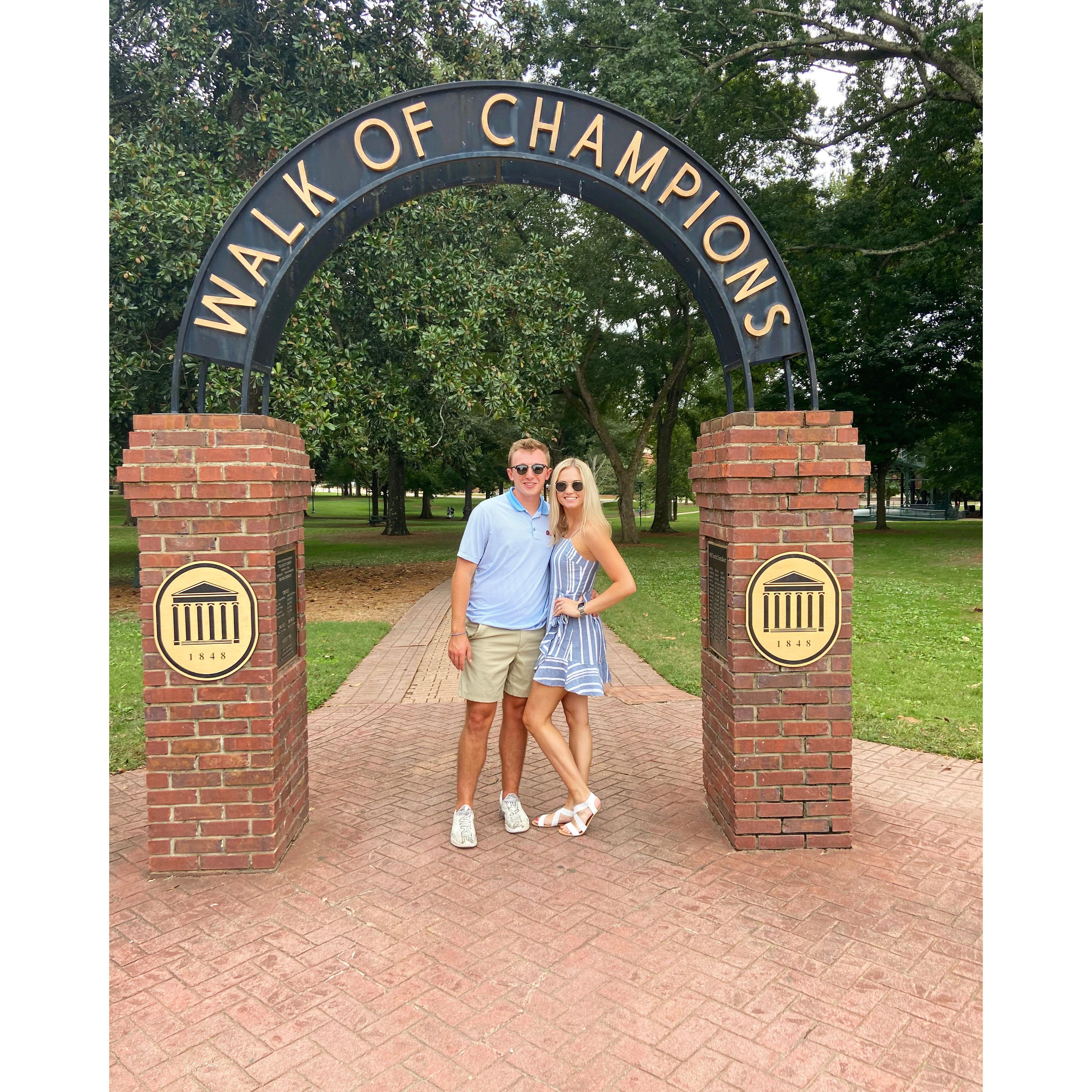 September, 2020: Trey took Annie to visit Oxford, MS for the first time! Went to the Ole Miss vs. Florida football game.