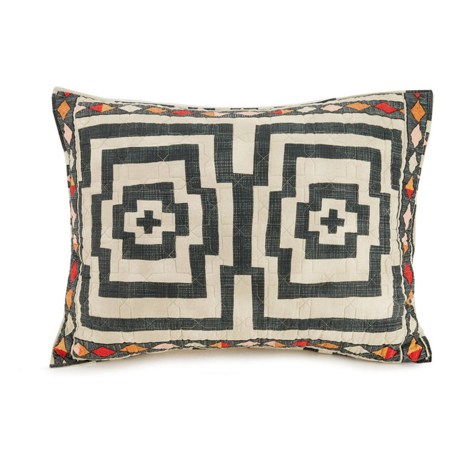 Standard Hypnotic Black Sham Pair - Justina Blakeney for Makers Collective