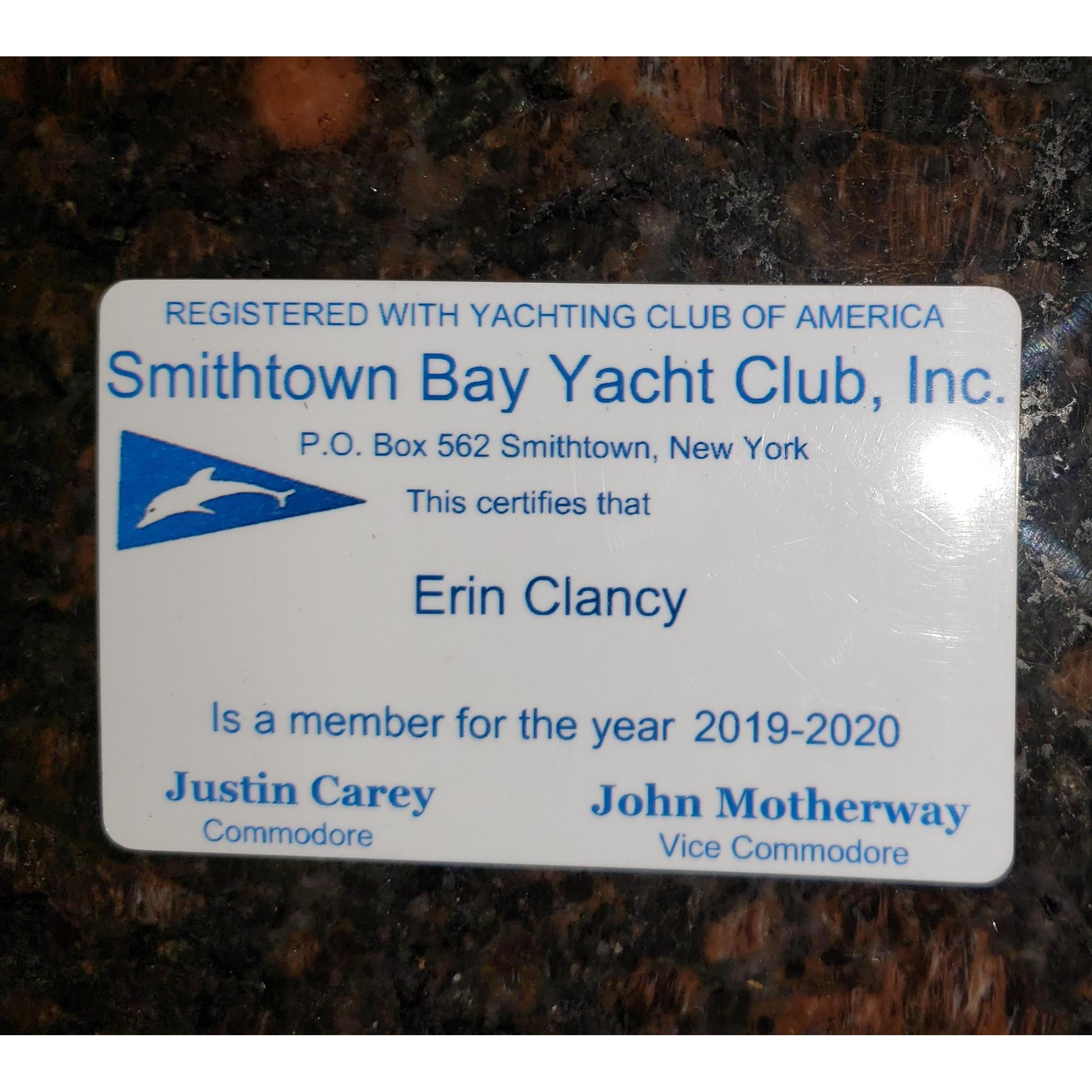 Smithtown Bay Yacht Club knew it was destiny! Future Mrs. Clancy.