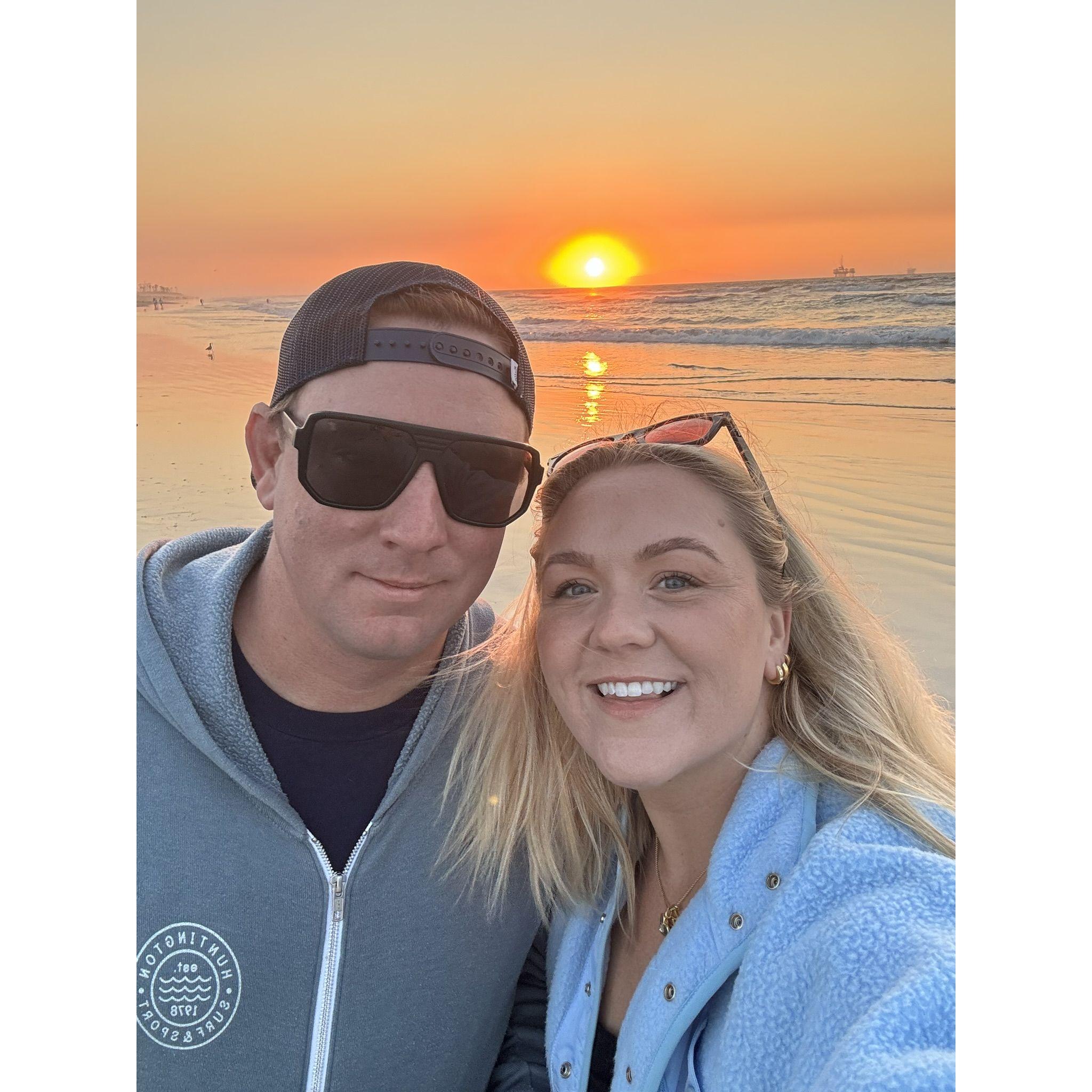 Huntington Beach Sunset Date, July 2024