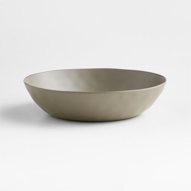 Andres Matte Grey Outdoor Melamine Low Bowl