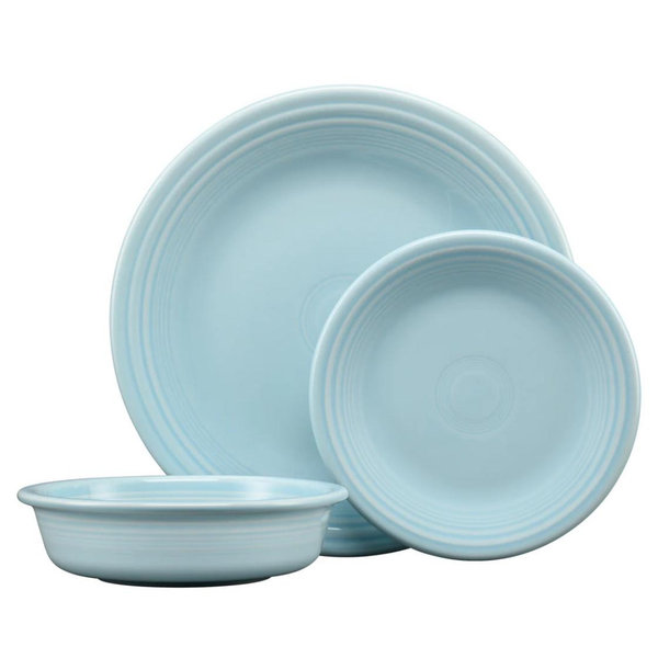 Color SKY: Classic Rim 3-Piece Place Setting, Service for 1