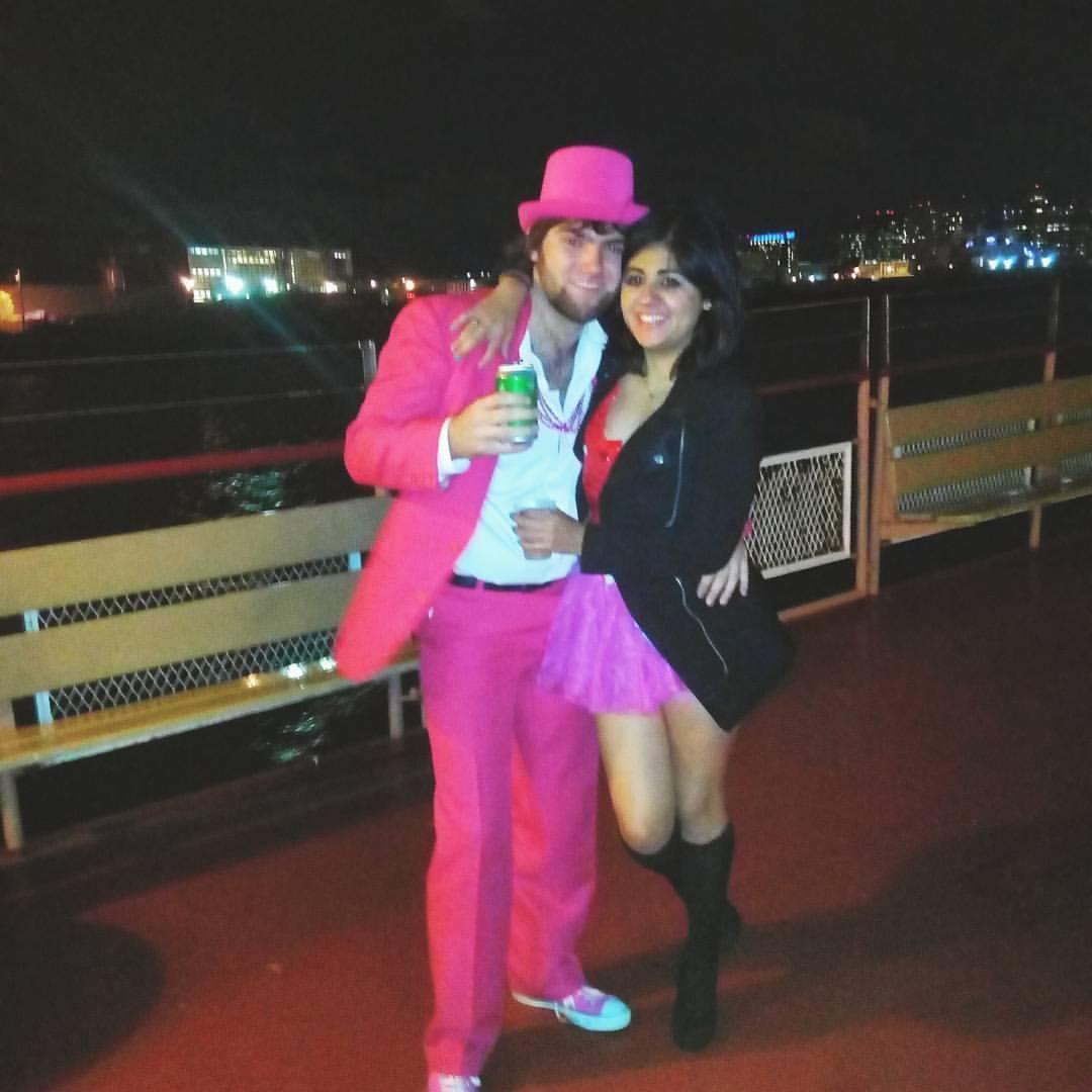 Halloween 2016 was the first time we met. We were in a Boston Cruise party and his pink suit was so bright that Veramis wasn't able to take her eyes away from him. He feels the same about her tutu.