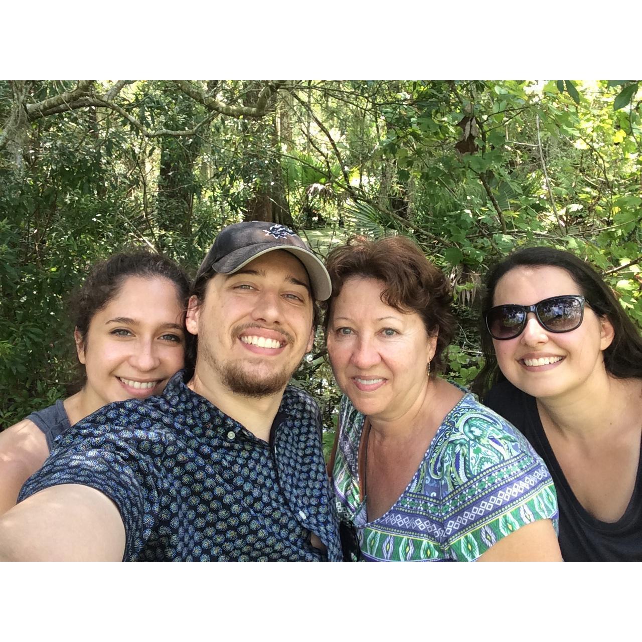 Momma Nancy, Sister Kristen, and our Louisiana swamp adventure.