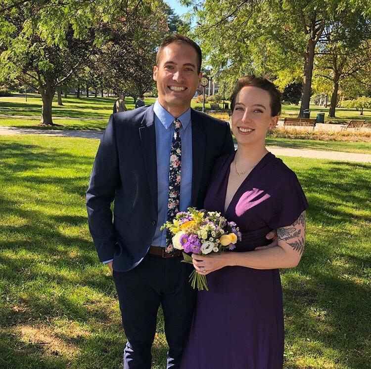 Our dearest Christine and Paul got married this day! We snapped a picture because we cleaned up nice!