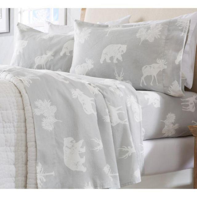 Great Bay Home Stratton Collection Forest Animals Flannel Queen...