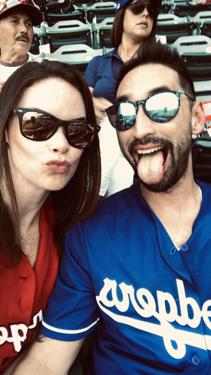 Chris is a Dodger fan, Sally is an Angels fan.