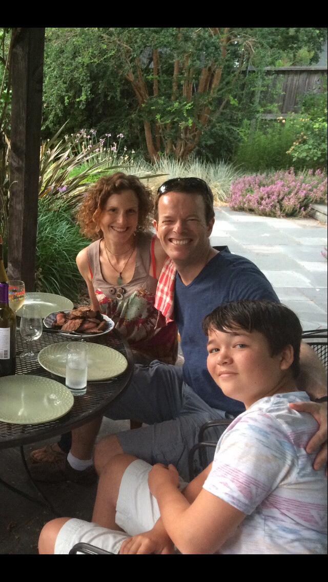 Ben's 46th bday in the backyard, 2015.