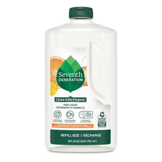 Seventh Generation Lemongrass & Clementine Dish Liquid Soap - 50 fl oz