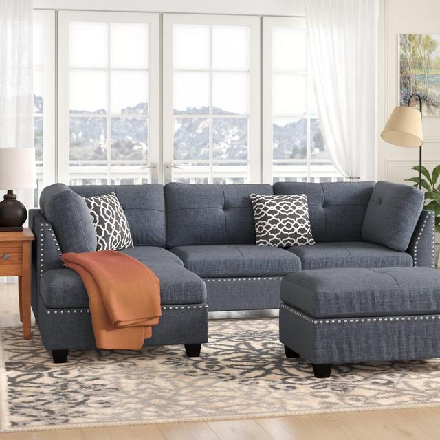 Milani Reversible Sectional with Ottoman