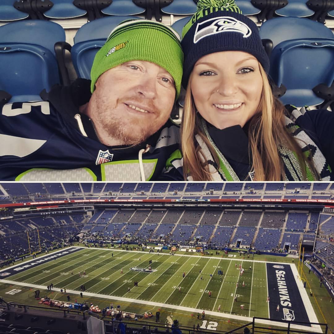 Mick's first Seahawks game!