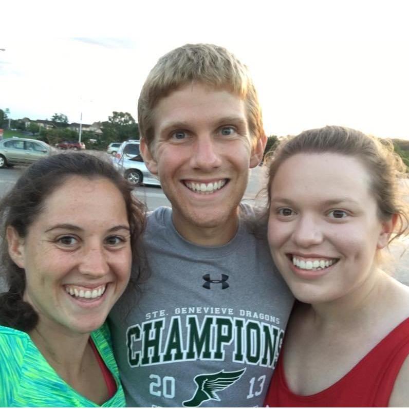 Jenna with groomsman John and bridesmaid Sierra
