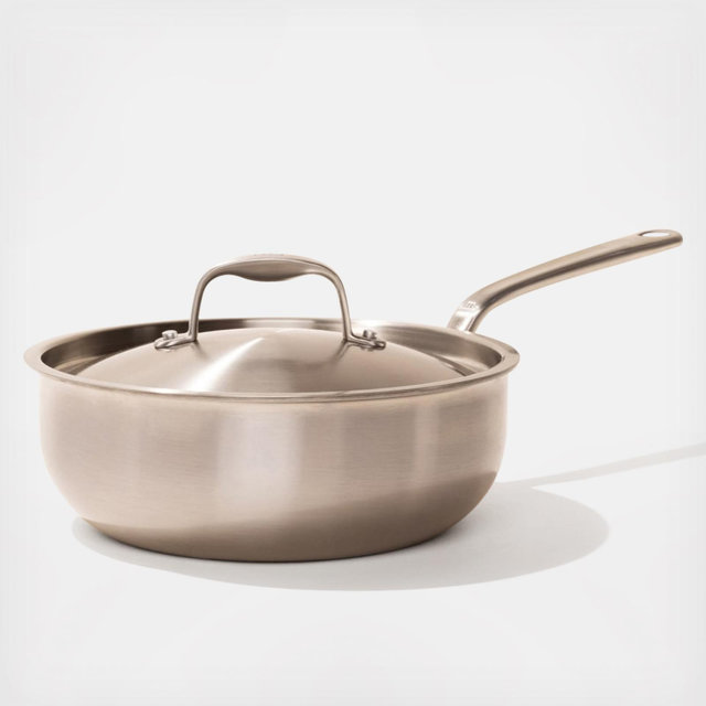 MADE IN Cookware, Stainless Clad Saucier with Lid