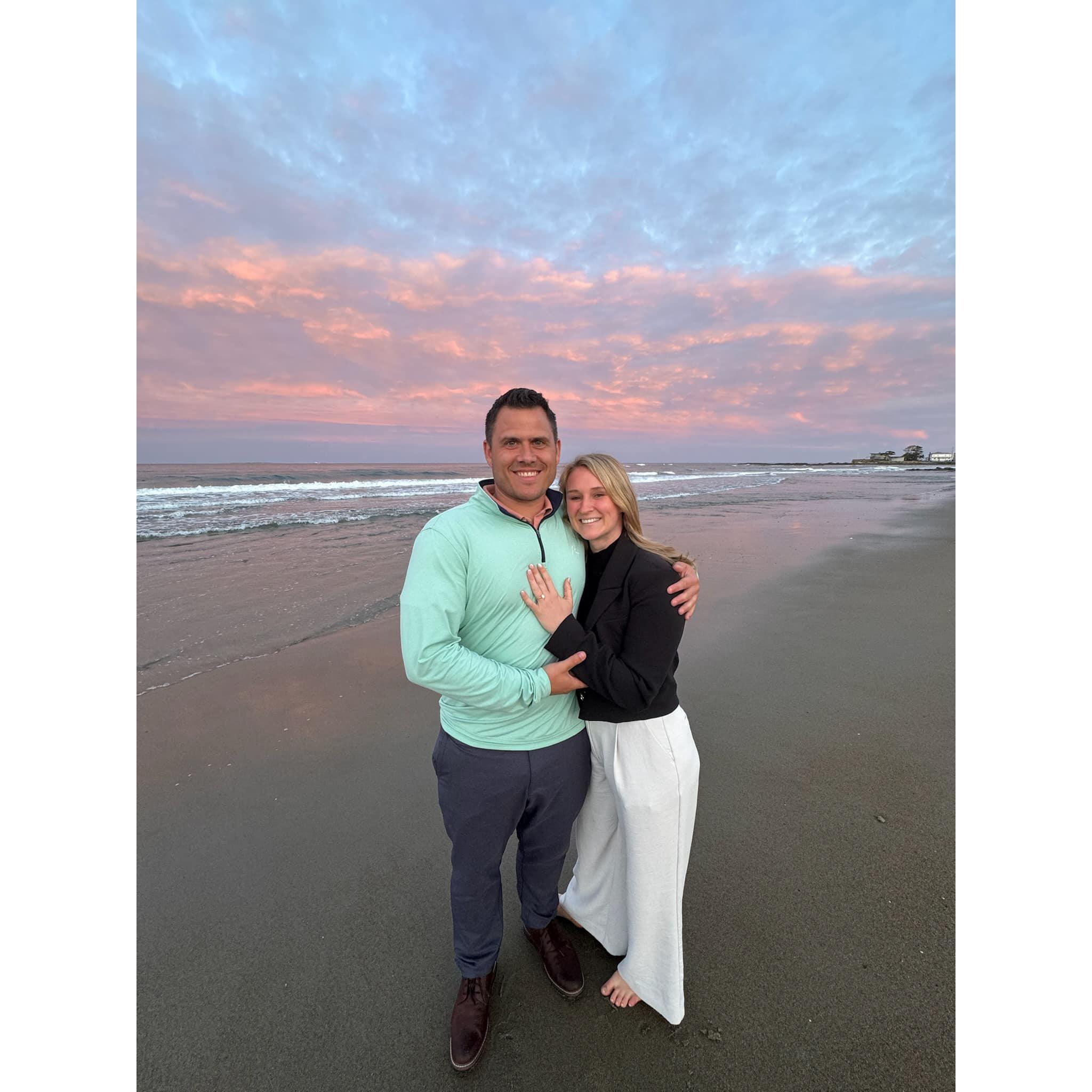 Right after we got engaged (shout out to Caitlin & Ashley, best impromptu photographers)