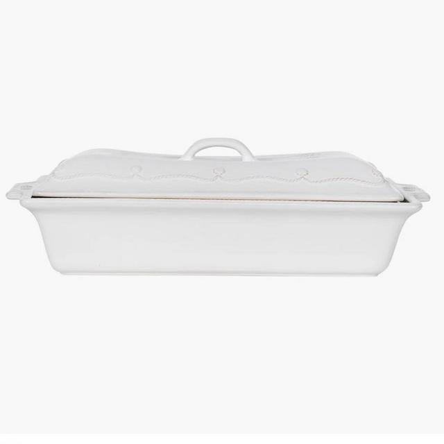 Juliska Berry & Thread 13" Rectangular Baker with Lid - Whitewash | Wayfair