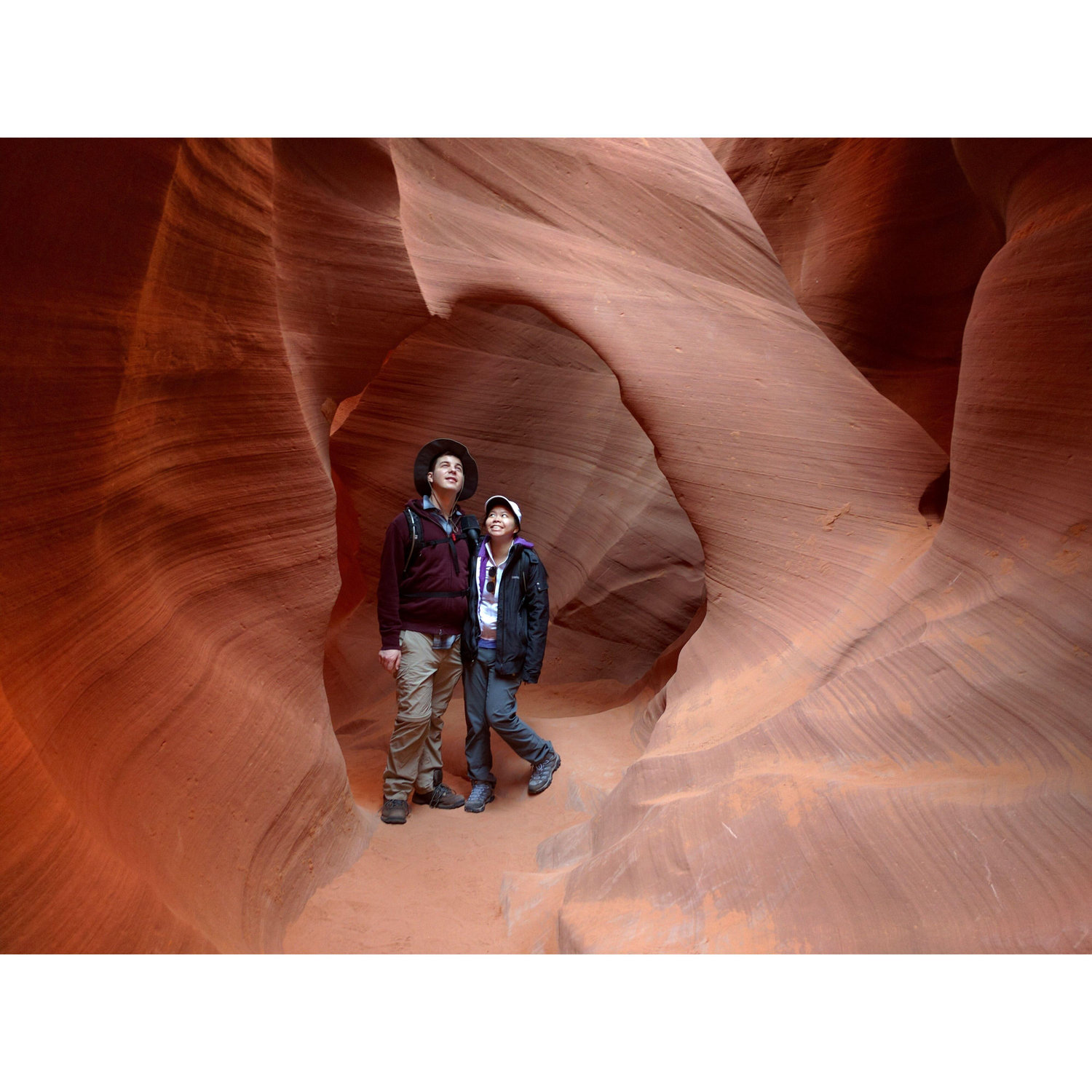 For Scott's 30th birthday we took a roadtrip to Arizona and Nevada. Here we are at Antelope Canyon.