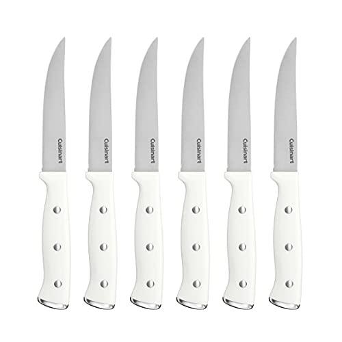 Cuisinart C77WTR-6PSK White Triple Rivet Steak Knife Set, 6 pc