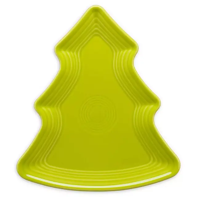 Fiesta® Christmas Tree-Shaped Plate in Lemongrass
