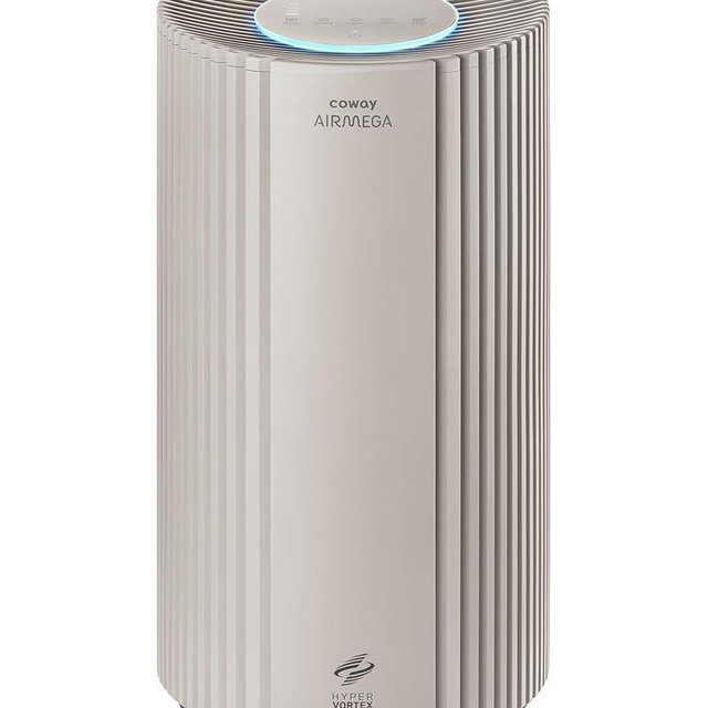 COWAY Air Purifiers for Large Room Whole Home Up to 2,640ft², True HEPA Filter for Smoke, Allergies, Pet Dander, Odor, PM 10 AQI, Turbo Eco Mode, Timer, Energy Star, 3yr Warranty, Airmega 350 Beige