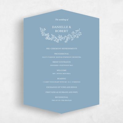 Blue Diamond Wedding Program - Kalispell