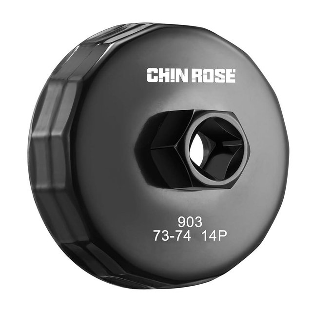 Chinrose Oil Filter Wrench Cap Automotive Socket Removal Tool for 1/2-Inch Drive, Heavy-duty Alloy Steel Oil Filter Wrench (74mm 14 Flute-903)