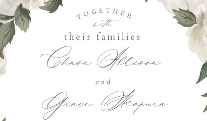 The Wedding Website of Grace Skapura and Chase Allison