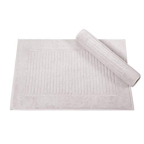 Classic Turkish Towels Luxury Bath Towel Set - Soft and Thick Oversized Ribbed Bathroom Towels Made with 100% Turkish Cotton (Almond Beige, 20x33 Bath Mats)