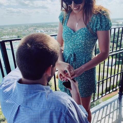 I said YES. (Clay's coworker had been on the same lighthouse tour "coincidentally" and snapped the best memories of this moment!)