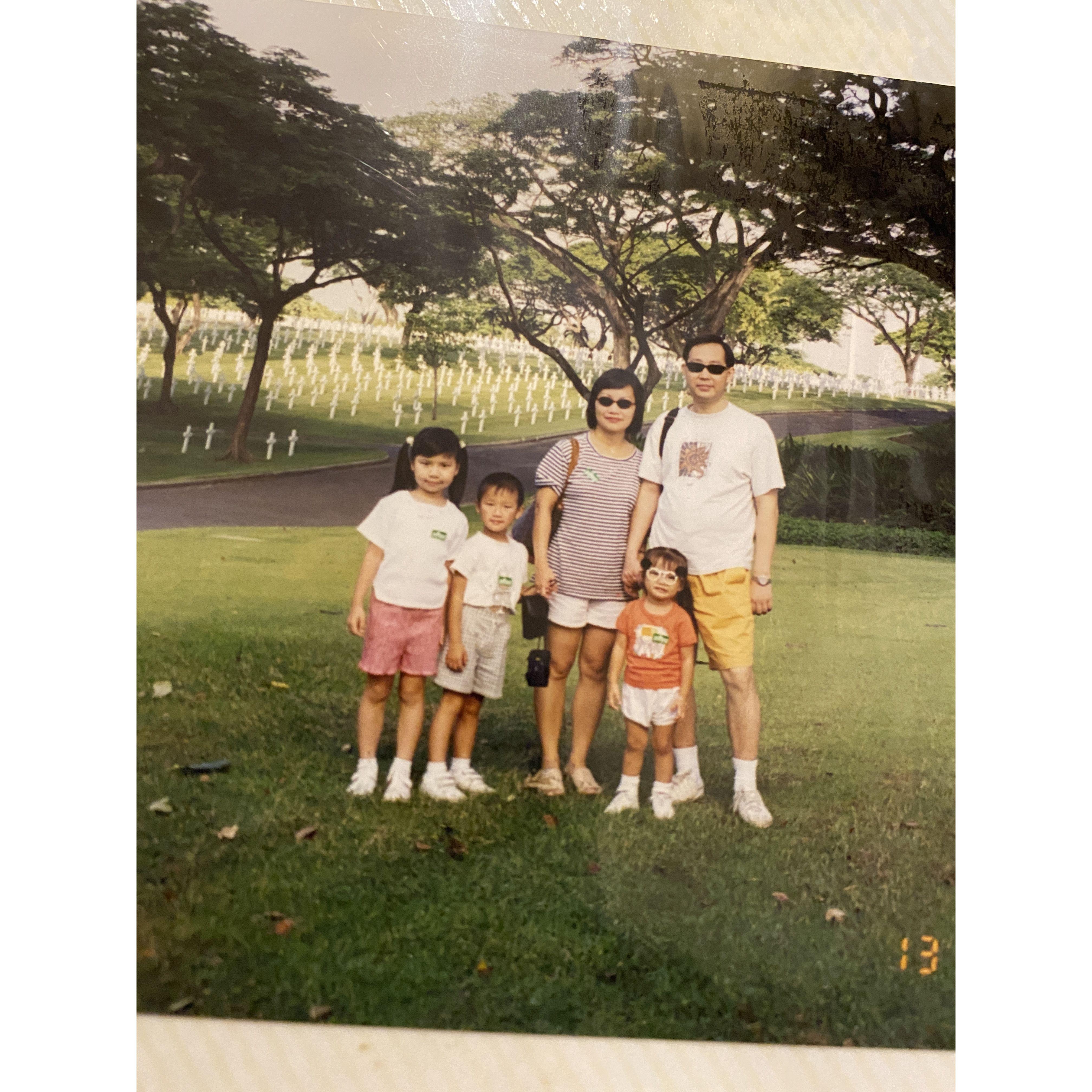 The bride’s family while on vacation in the Philippines