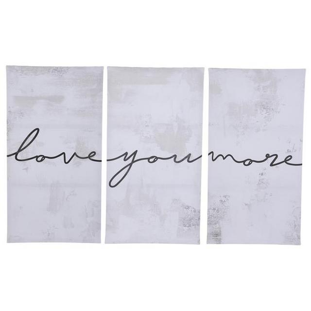 Love You More Canvas Wall Decor Set