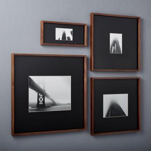 gallery walnut picture frames with black mats