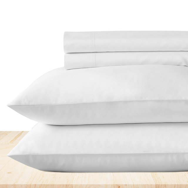 Luxury Bed Sheets Set - 800 Thread Count 100% Cotton Sheets, Deep Pocket, Soft, Cool & Breathable by California Design Den - Bright White, King