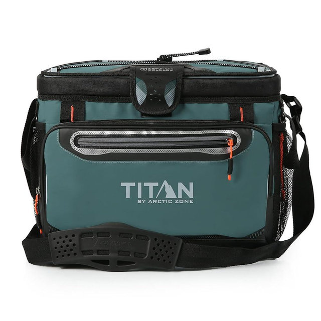 Arctic Zone Titan Deep Freeze Cooler - Zipperless Hardbody Cooler - Small & Large Capacity- Beach & Camping Cooler - Deep Freeze Insulation, HardBody Liner, and SmartShelf