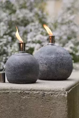 Concrete Sphere Oil Burner