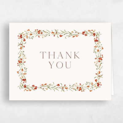 Beige Wedding Thank You - Mirtillo Landscape