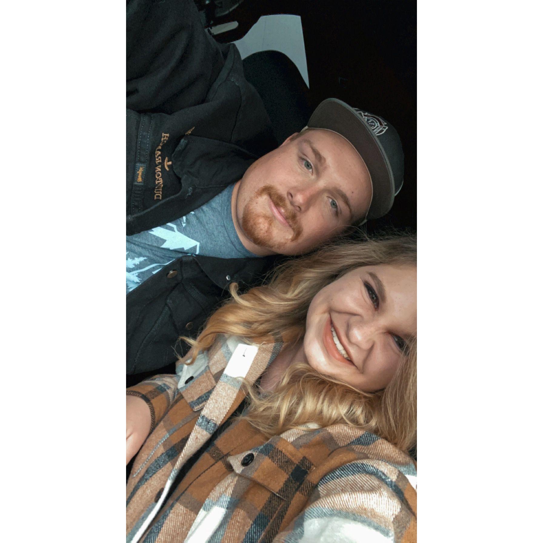 On the way to Country Thunder in Bristol, TN October 2022. Our first overnight trip together.
