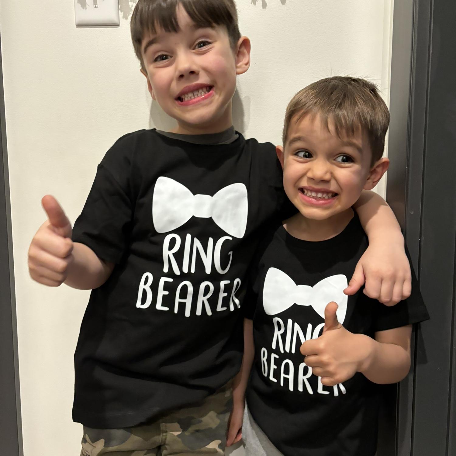 Ring bearers Nico and Noah!