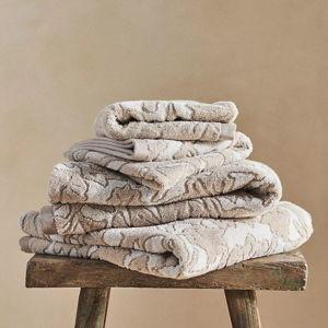 Devon Floral Cotton Towel Collection- Taupe