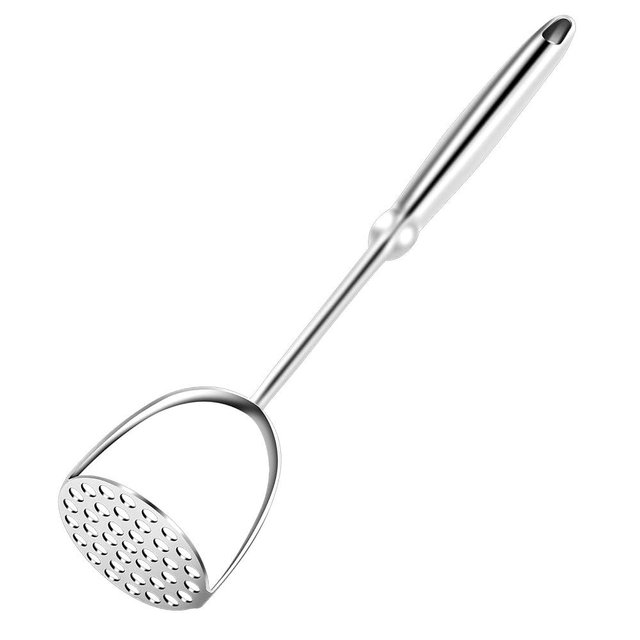 Potato Masher,Stainless Steel Mashed Potatoes Masher with Long Handle for Beans,Avocado,Fruit,Vegetables.One Piece Construction Heavy Duty Masher Kitchen Tool
